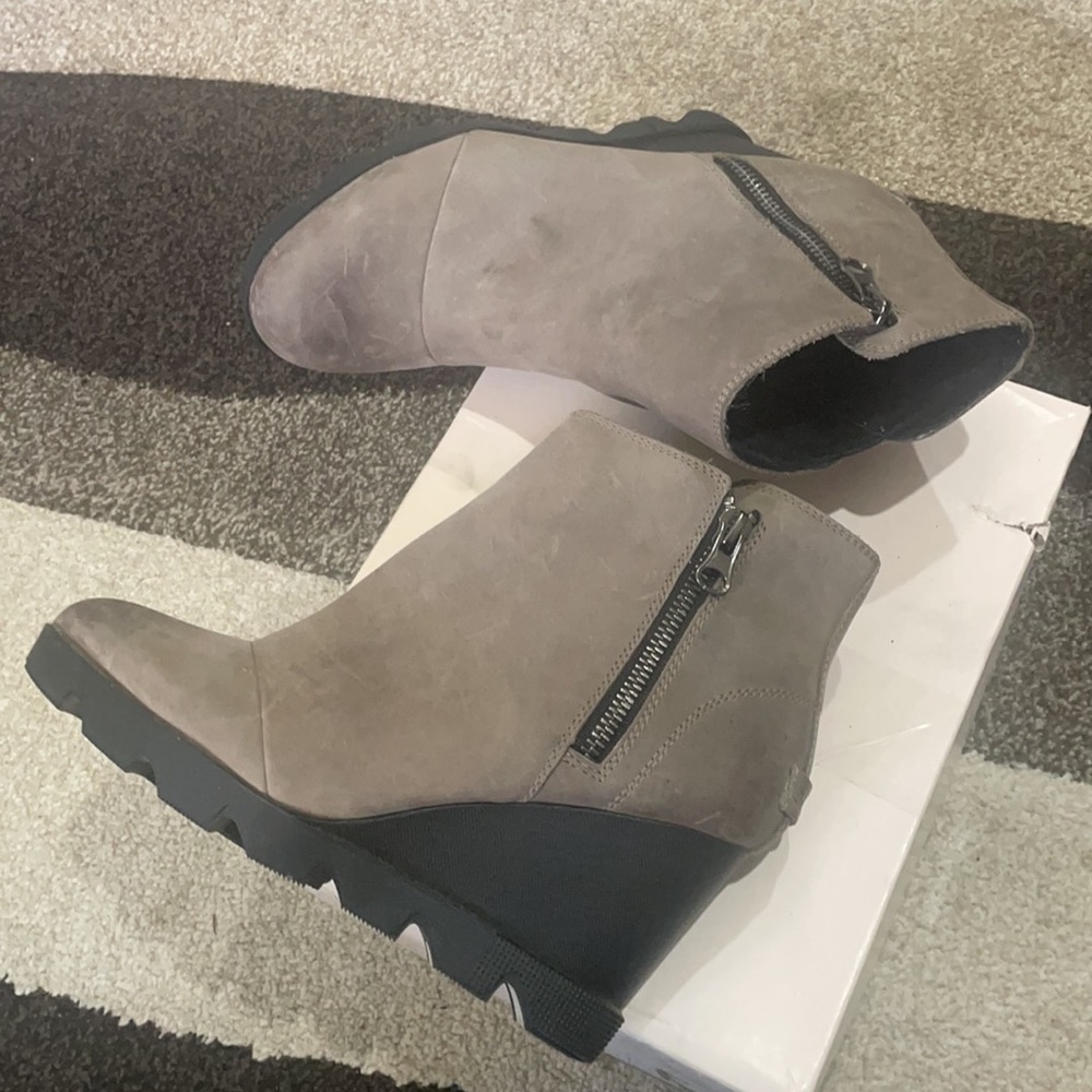 Sorel Women's Joan Uptown Zip Bootie — Waterproof Leather Wedge Boots
#18
